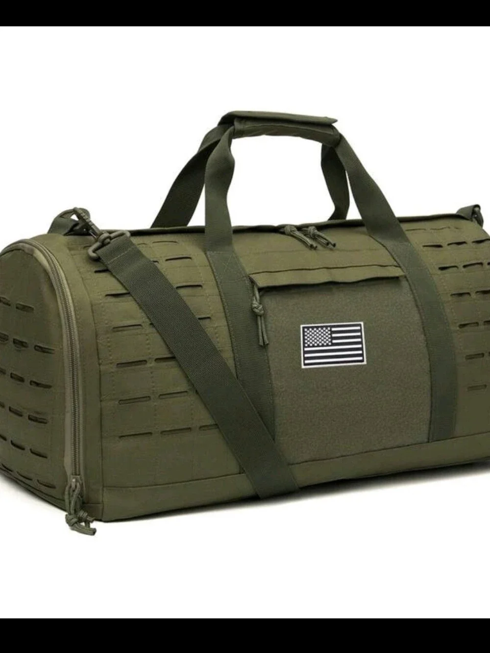 Army Green Tactical Duffel Bag - Travel & Gym Bag